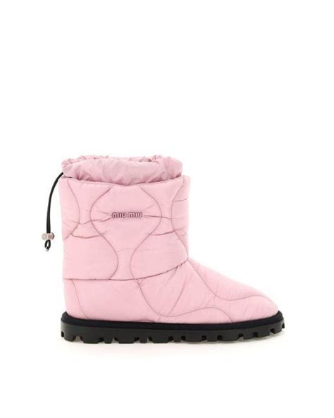 miu miu puffer boots|miumiu ankle boots.